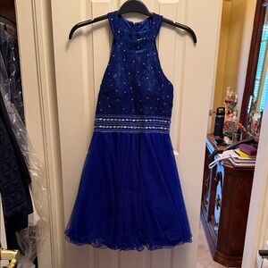 Elegant Blue Kids Dress- Sz S